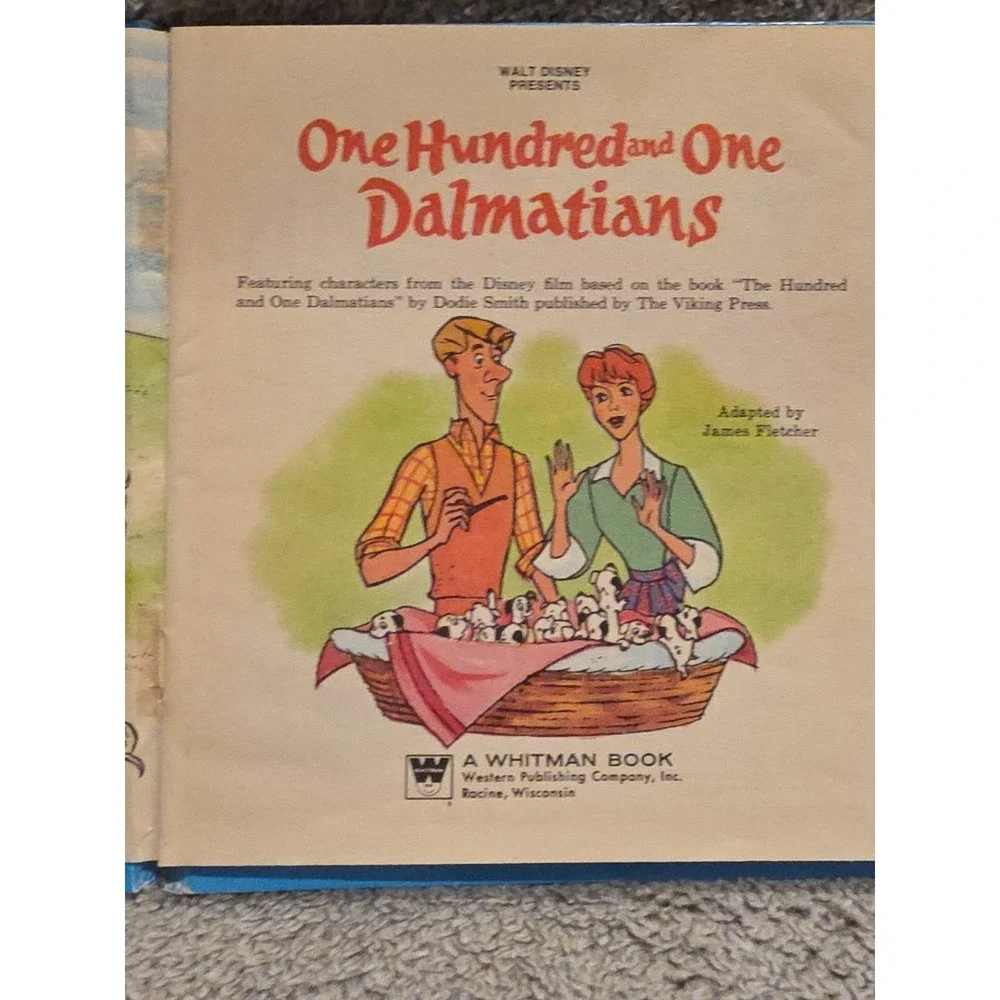 Vintage ONE HUNDRED AND ONE DALMATIONS Whitman Tell A Tale Book‎ 8825 1960